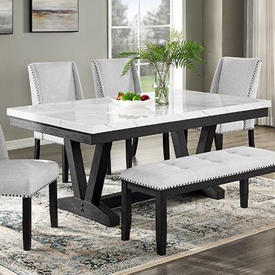 Crown Mark Vance 1319T-4272 Dining Table - Dove Grey IMAGE 1